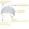 Rhinestone Bridal Crowns Zinc Zinc Alloy Queen Princess Tiara Simple Baroque Pageant Crowns  Party Supplies
