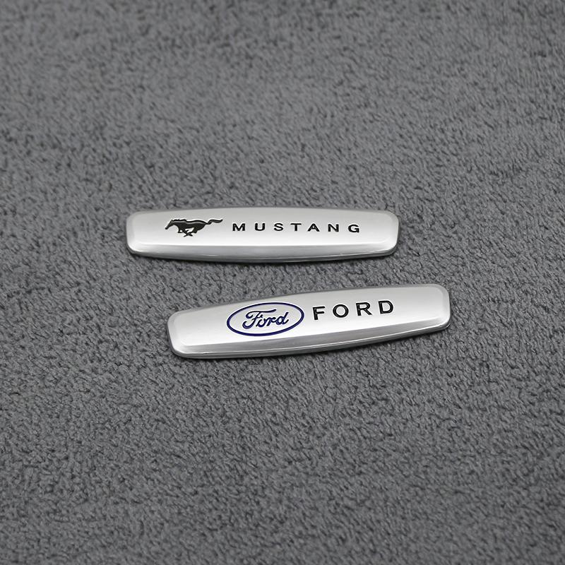 1/2Pcs Metal Car Seat Headrest Badge Emblem Backrest For Ford Focus Fiesta Mustang Mondeo Fusion Auto Interior Tuning Accessory