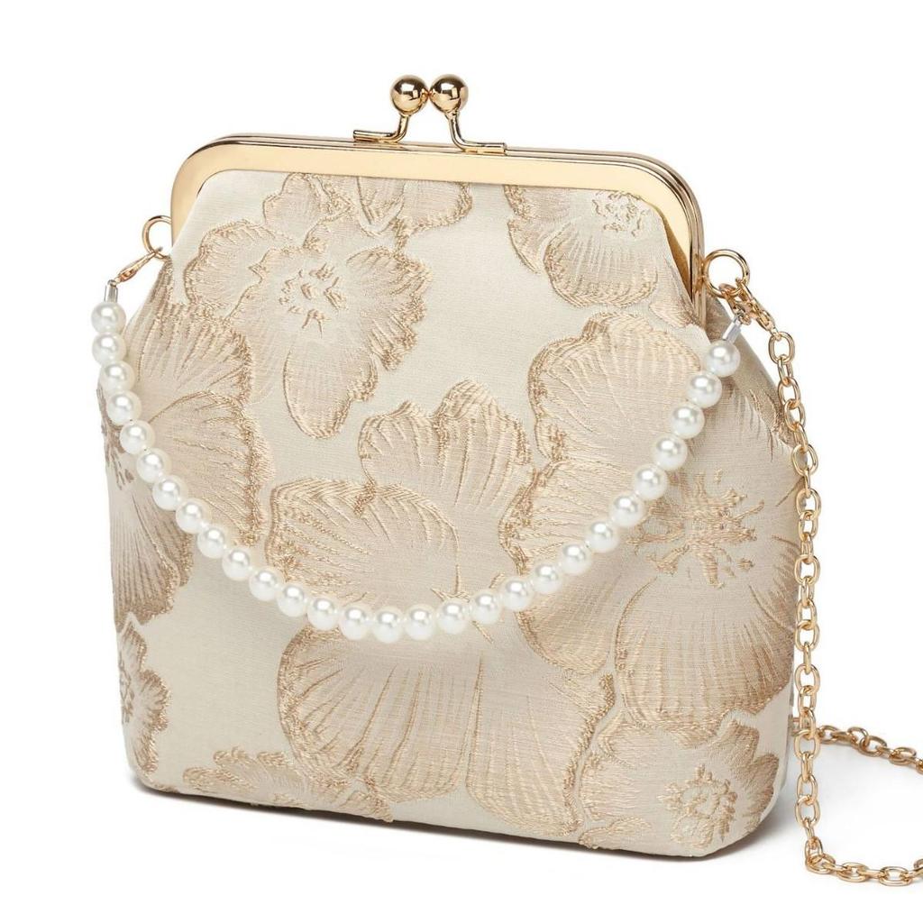 Elegant Pearl Chain Cheongsam Bag: Stylish Hanfu-Inspired Crossbody for Women