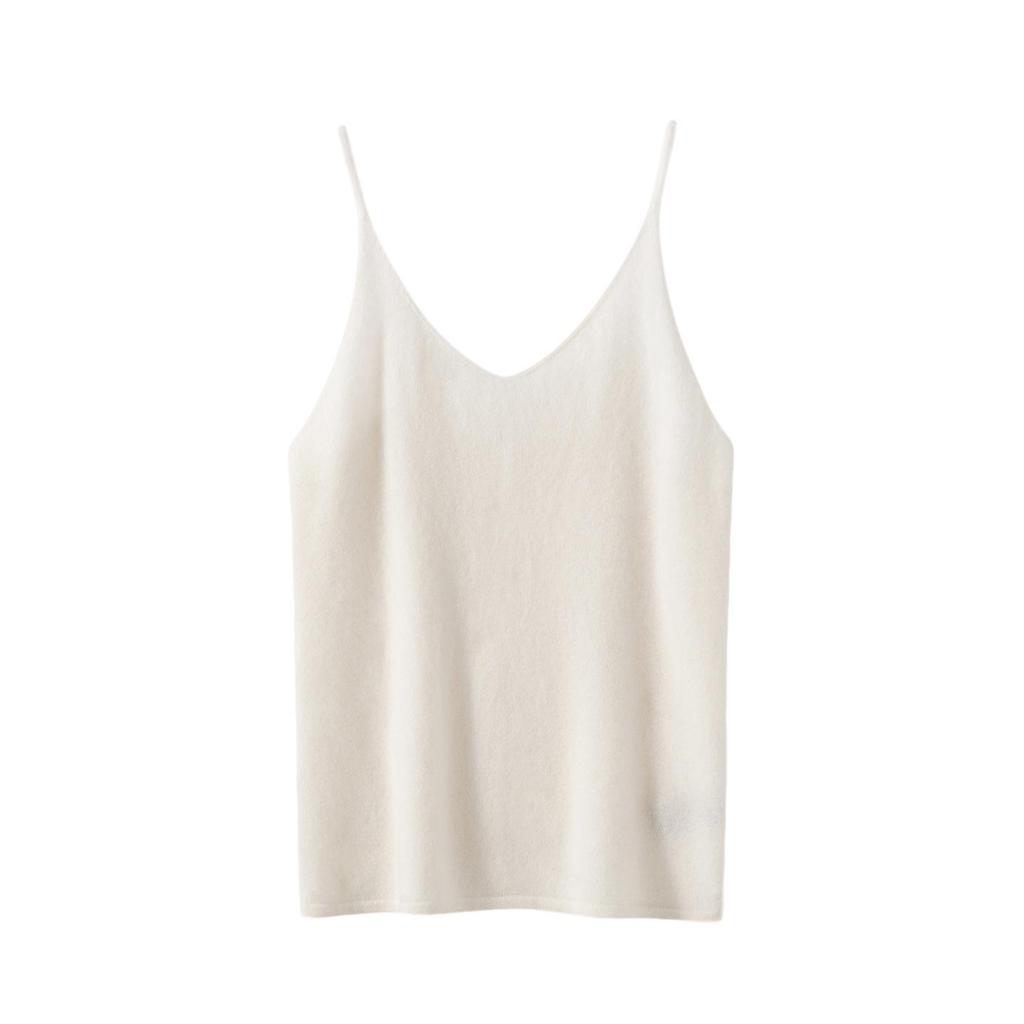 Women's Cashmere V-Neck Sweater Vest - Autumn/Winter Style