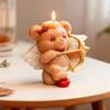 Bear Candle Mold 2 Pieces Romantic Making Mould 3D Stereo Bear Shape Silicone Candle Molds For Dating DIY Holidays Wedding