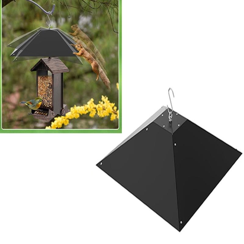 Bird Feeder Rod Wrap Around Protective Shield Bird Feeder Rod Bird Food-Guard Squirrels Baffle