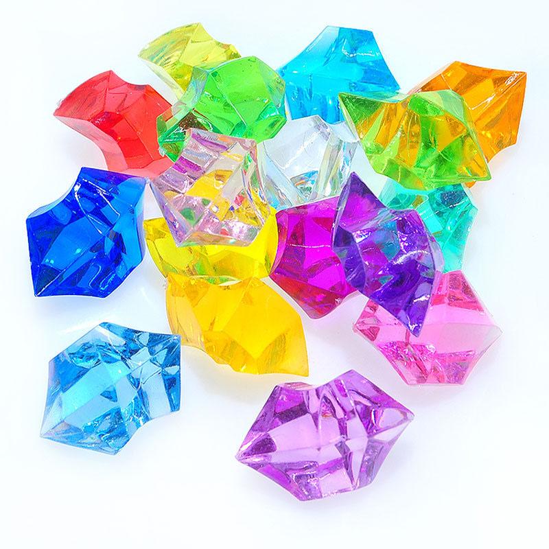 50Pcs Acrylic Ice Rocks Crystals Gems Fake Pirate Treasure Toy Diamonds Kids Birthday Party Favors Vase Fillers For Home Decor