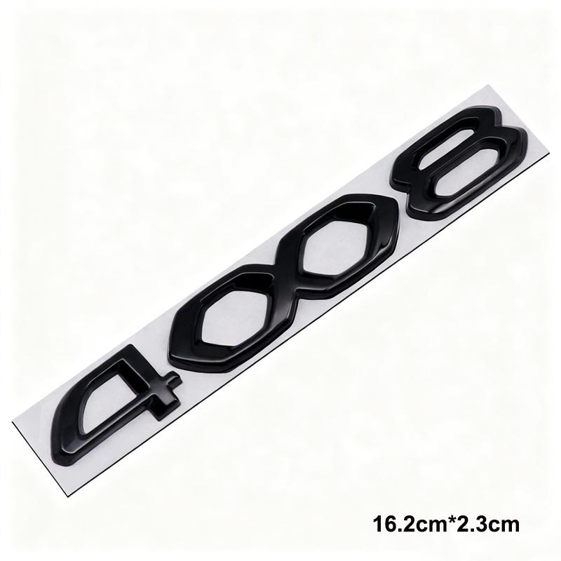 VZQR9 3D Metal Car Trunk Decoration Sticker For Peugeot 2008 3008 5008 Retrofit Upgrade Accessory
