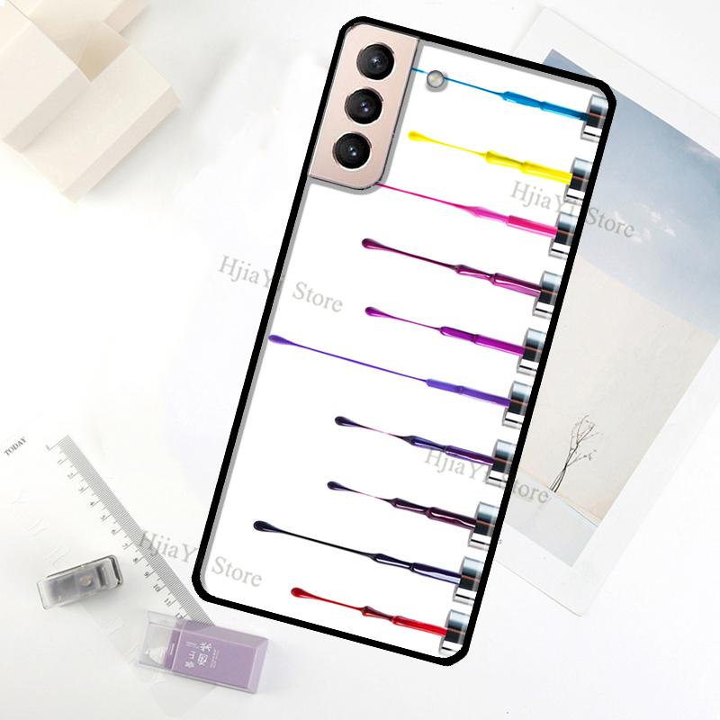 Beautiful Nail Polish Enamel Color Case For Samsung Galaxy S23 Ultra Note 20 10 S9 S10 Plus S20 S21 FE S22 Ultra Phone Cover