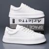 2025 Genuine Leather Casual Sneakers Men “White Leather Sneakers Breathable Non-Slip with Cushioned Insole for Daily Wear