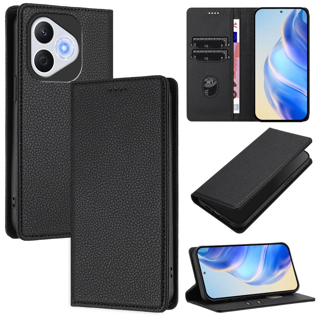 For Honor 400 Lite 5G Wallet Case RFID Blocking Litchi Texture Leather Mobile Cover