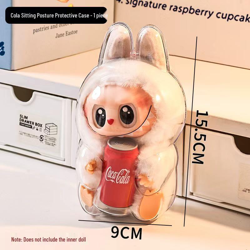 Labubu Vinyl Dustproof Display Case for Sit-Sit Party Doll
