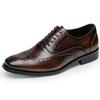 Foxsense Leather Business Dress Genuine Premium Size Men's Shoes, Leather, Straight-Tip, Wingtip, Lightweight, Formal, Brown, 27.0 Cm, 1062-A7-22