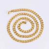 High Polished 3.5mm 5mm 7mm 9mm 11mm 18K Gold Plated Chunky Cadena Cubana Stainless Steel Miami Cuban Link Chain Necklace