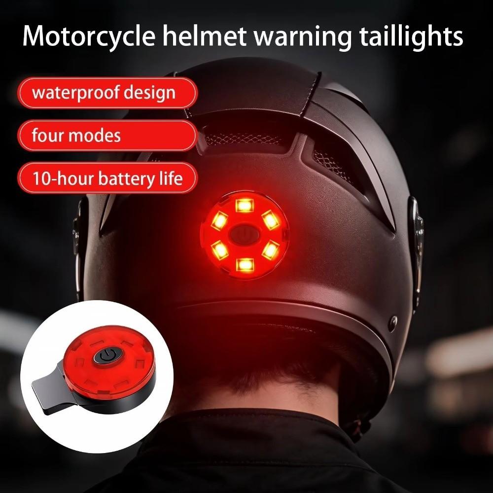 High Brightness Motorcycle Helmet Tail Light Flashing Warning Flashing Safety Light