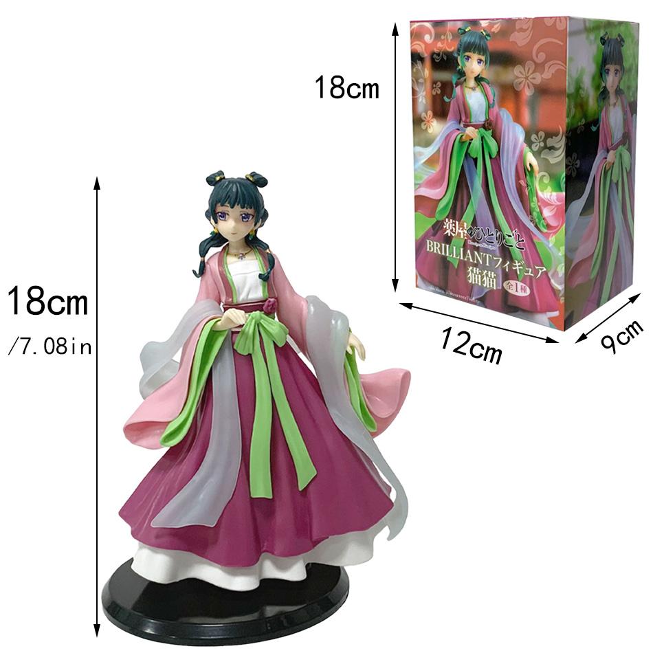 Deníky lékárnice Maomao Brilantní Anime Figurka Sběratelská Hračka Dárky Pvc Model Roztomilá Stolní Dekorace Hračka Vánoční Dárek