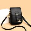 Damentasche Neue Damen-Handytasche Einfache und vielseitige weiche Leder-One-Shoulder-Crossbody-Münzbrieftasche Trendy