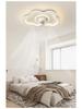 360° Rotatable Silent Minimalist Ceiling Light with Fan for Bedroom and Study