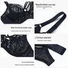 Sutiã de Renda Plus Size Anti-Queda para Mulheres - Respirável, Bojo Completo, Design Emagrecedor e de Suporte