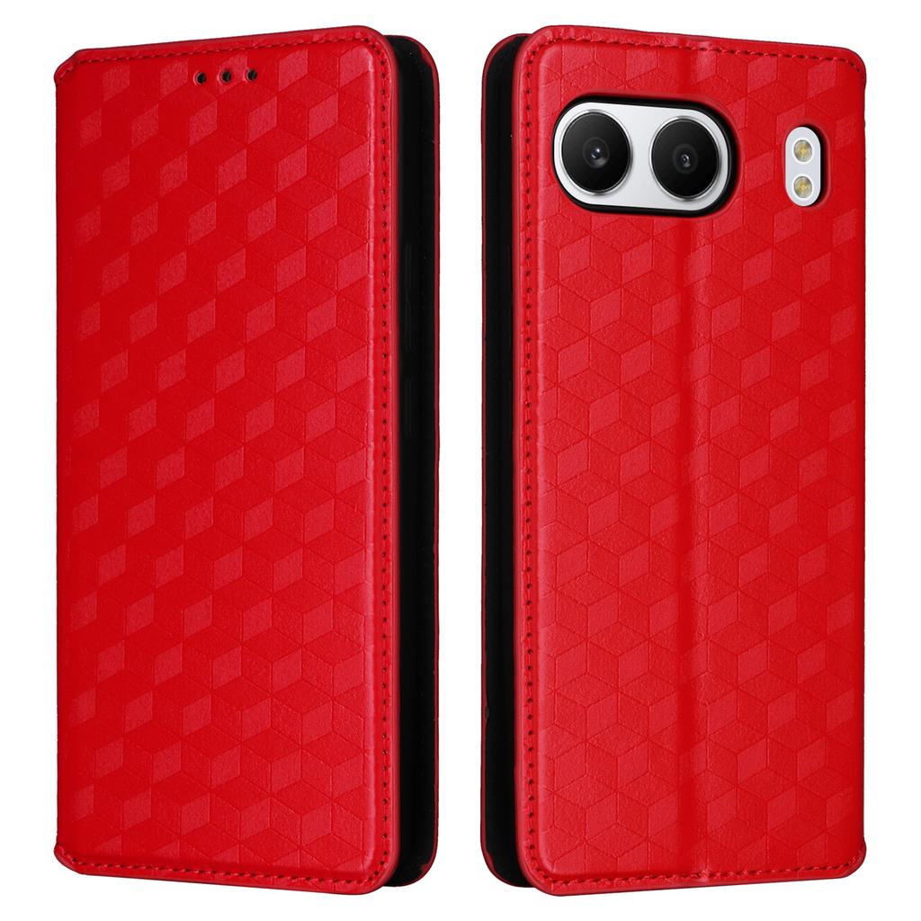 For OnePlus Nord 4 Wallet Case Rhombus Imprinted Leather Phone Cover