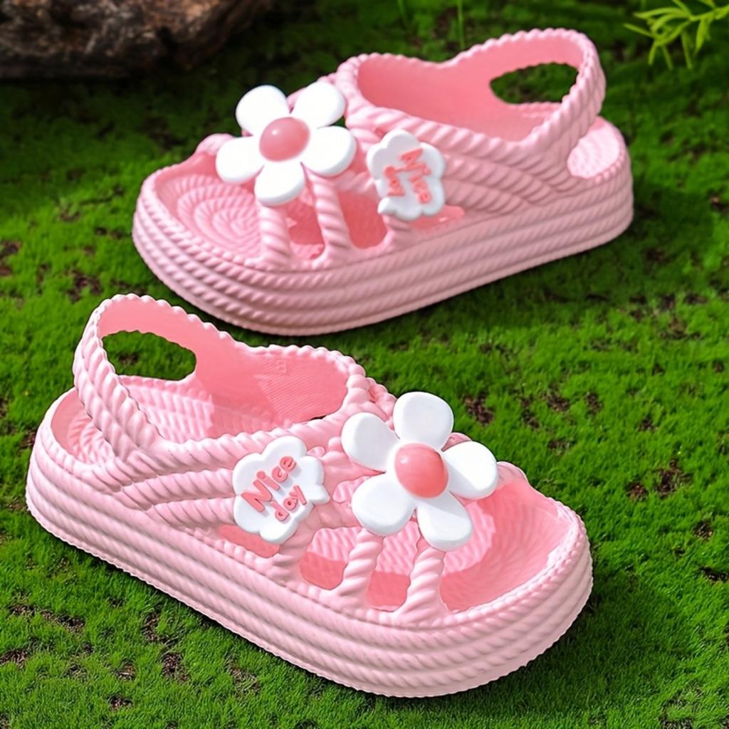 Mädchen Sandalen Neue Mode Niedliche Blume Prinzessin Schuhe Hundert Bequeme Strandschuhe Sandalen