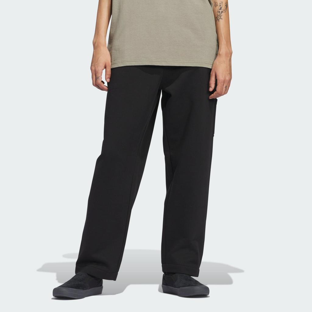 Adidas Originals Shmoofoil FW24 Heavyweight Painter Casual Straight Leg Sports Pants Unisex Black IZ4868