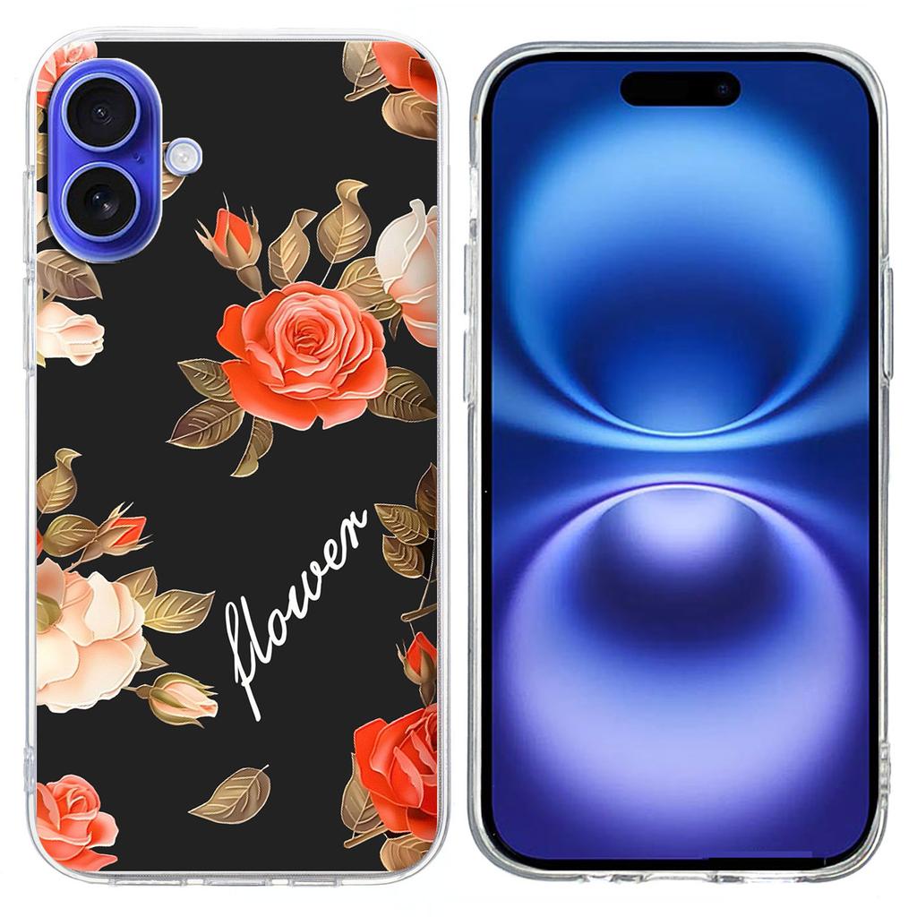 For iPhone 16 Case Pattern Printing Shockproof Soft TPU Phone Cover