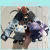 Stylish Resin Bear Keychain With Colorful Graffiti Design Ideal For Backpacks And Car Keys
