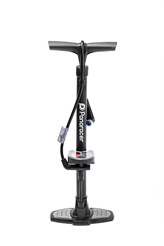 Panaracer Bicycle Pump (Compatible with All Valves), Resin, One-Touch Floor Pump with Gauge, BFP-PGEZ1-B