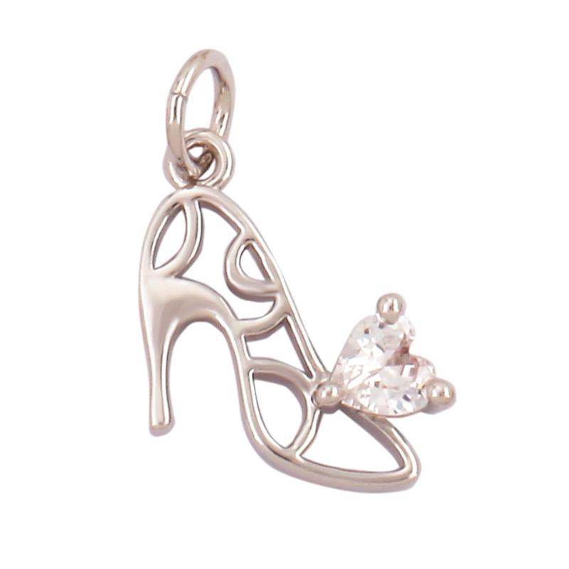 Fashion Cowboy Hat Boots Dance Shoes Bra Birdcage Sports Charm Pendant,Zircon Real Gold Necklace Craft Jewelry Supplies K68