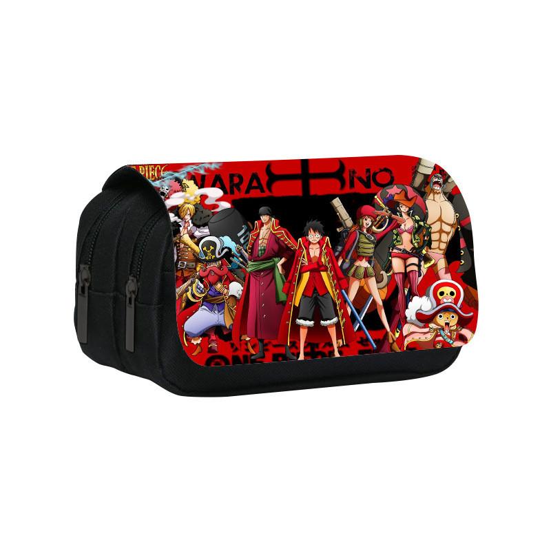 One Piece Dual Compartment Pencil Bag With Waterproof Material For School Use