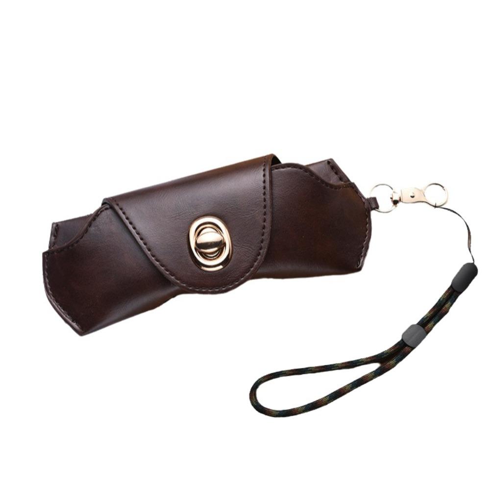 

PU Leather Hanging Sunglasses Case Portable Eyeglasses Clip Glasses Storage Bag Storage Protection кофейный