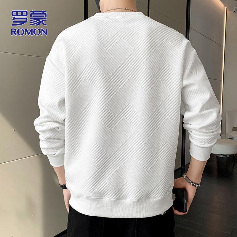 ROMON Men's Autumn/Winter Casual Long Sleeve Crewneck Sweatshirt