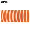 20 Pezzi Strisce Adesive Riflettenti Colorate per Mozzo Ruota Auto Moto Adesivo Decalcomania Styling Auto Decalcomanie Accessori Decor Auto Moto