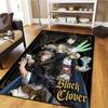 Black Clover Carpet Rug For Living Room Bedroom Home Sofa Decoration Kids Play Nonslip Floor Mat
