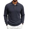 Men S Slim Fit Long Sleeve Polo Shirt Casual Basic Top