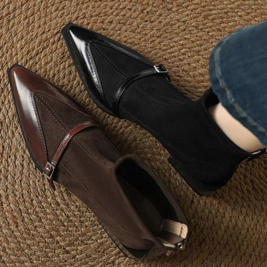Niche Design Versatile Feeling Beautiful Pointed Short Boots 2025 Autumn and Winter New Elastic Thin Boots Thick Heel Women's Boots