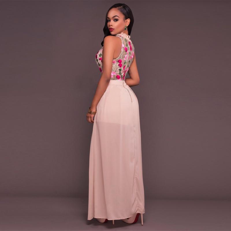 Buy Women Sexy Lace Mesh Embroidery Jumpsuit Romper Short Trousers Bodycon  Playsuit Long Maxi Dress at affordable prices  free shipping, real reviews  with photos  Joom
