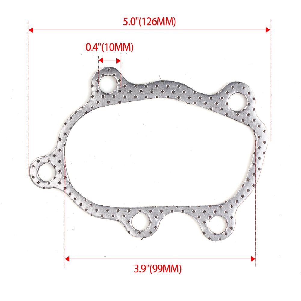 MUGE-Adaptateur de Bride V-bande 5 Boulons vers 2,5"/ 63mm pour Down Pipe Turbo MUGE-Turbo pour GT25 GT28 T25 T28 BOV085