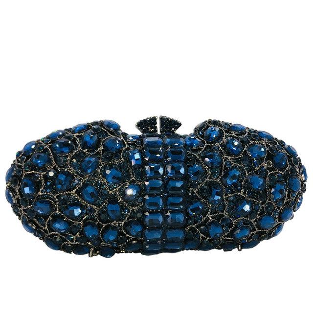 

Boutique De FGG Brown Rhinestone Evening Bags and Clutches, Formal Clutch Purses for Party Prom, Bridal Wedding Crystal Bag Mini Clutch