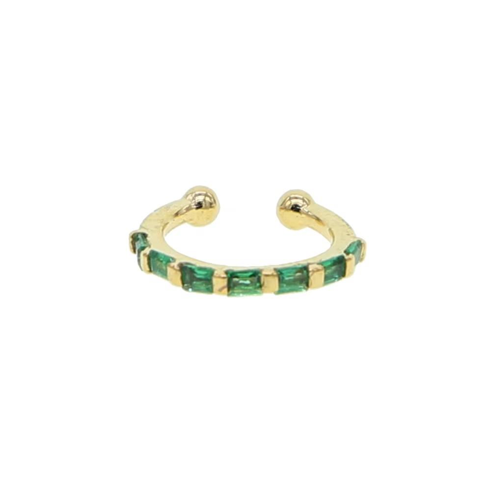 Promotion Small Girl Women Stud Earring Three Stone Colorful Cz bar Stud Simple Minimal Multi Piercing Ear Bone Earrings