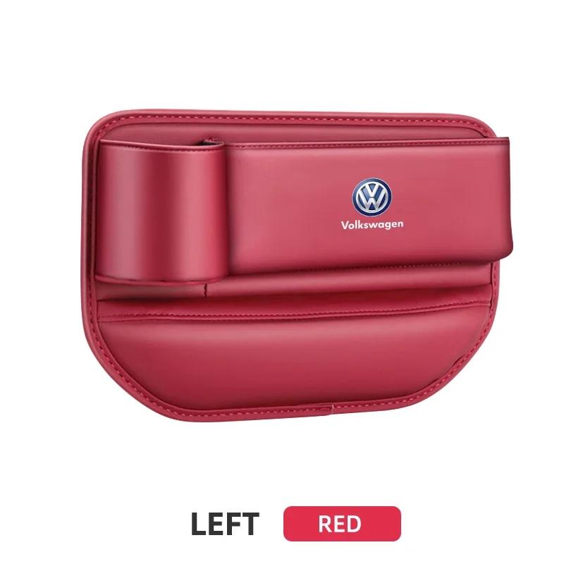 Multifunction Leather Car Seat Organizer Box Gap Filler With Cup Holder For Volkswagen VW GTI Rline R Polo Passat Magotan Tiguan