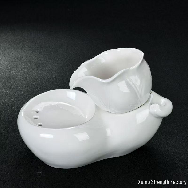 Ceramic Automatic Pet Water Fountain - Dynamic Circulating Bowl for Cats and Dogs, No Plug-in Required