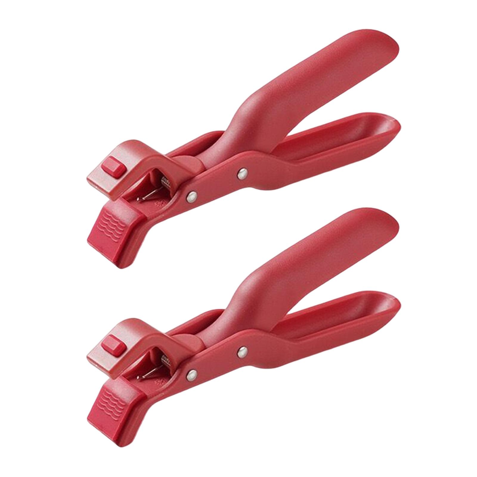 

Кухонный зажим Кухонные захваты Щипцы Зажим для духовки Зажим для горячих тарелок Термостойкие щипцы Зажим для кухонных принадлежностей для горячих блюд красный