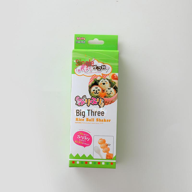 Douyin-Style Rice Ball Shaker Mold: 3-Piece TIY Baby Food Supplement Tool