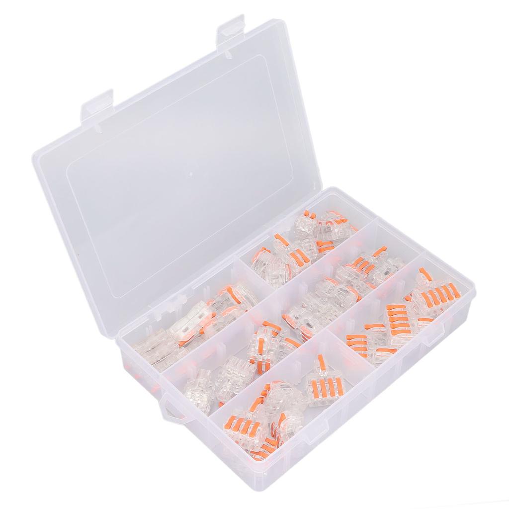 40Pcs/Set Splicing Wire Connectors PC Copper Compact Quick Wiring Connector for Homes