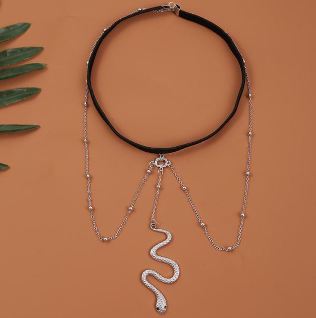 Jewelry 2021 Creative Elastic Snake Long Leg Chain Female Bohemian Trend Multi-layer Chain Jewelry Bracelet on the Leg #0735