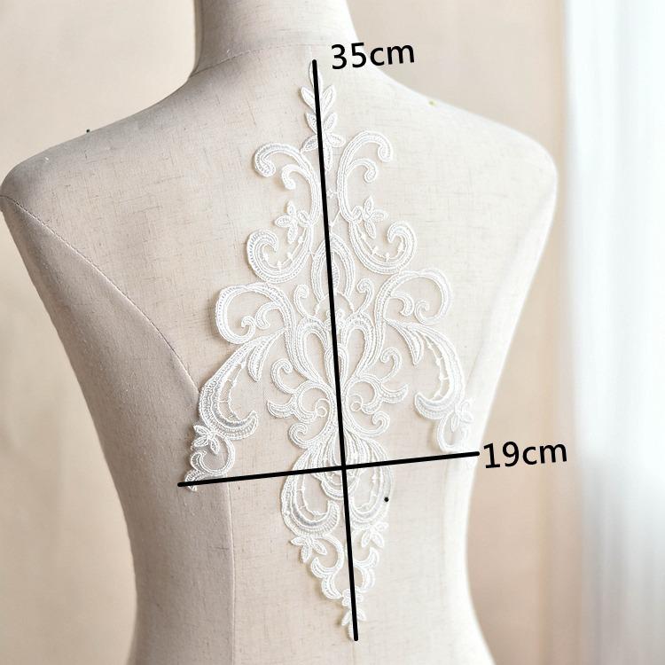 Soft Mesh, Bone-Piercing Lace Flower Fabric, High-End Wedding Dress Applique Patch, Handmade Diy Lace Accessories