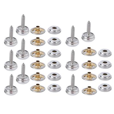 10 Sets Copper Tent Fixing Buckle Screw Snap Fasteners Fixing Snap ButtonFoot Length 15mm