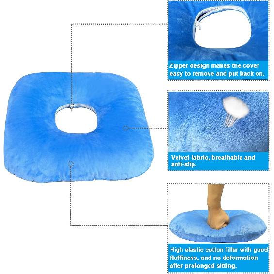 Donut Pillow Hemorrhoid Cushion for Tailbone Pain Relief, Medical Anti-Bedsore Seat Cushion for Pressure Sores, Bedsores, Pregnancy, Disabled &