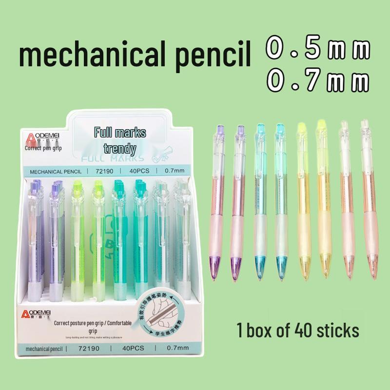 Odeme Cartoon Click Mechanical Pencils, 0.5mm & 0.7mm, 40-Pack for Students & Artists