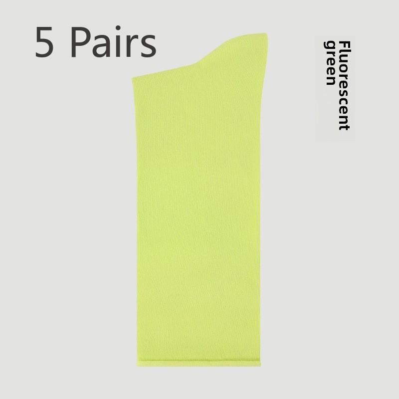 5 Perechi Șosete Puf Tub Mediu Șosete cu Degete Libere Șosete Subțiri de Vară pentru Femei Ciorapi Respirabili Simpli