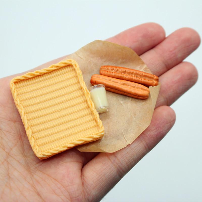 1/12 Dollhouse Miniature Ornaments Toy Soy Milk Fried Dough Sticks Set Model Dollhouse Kitchen Accessories Pretend Play Toy