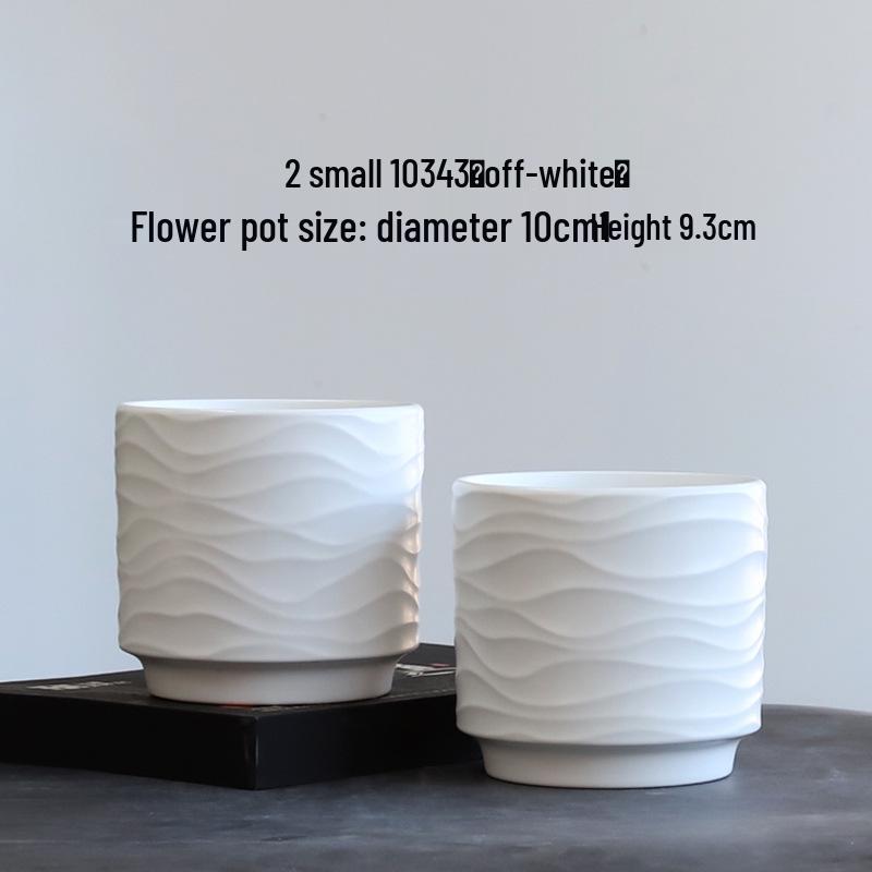 Nordic Minimalist Ceramic Flower Pot with Tray for Phalaenopsis, Orchid, and Succulent Plants